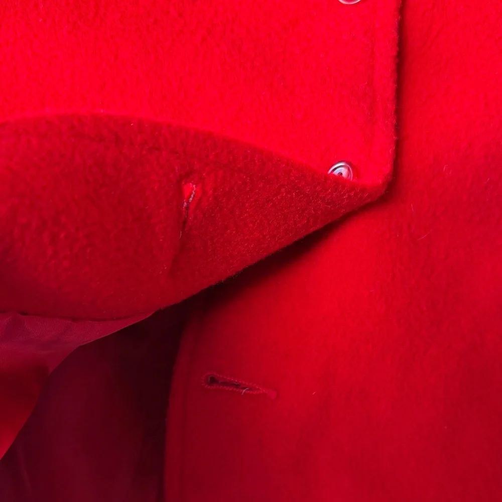 Vintage Classic Red Kids Peacoat 3 to 4 T size tag is worn out
